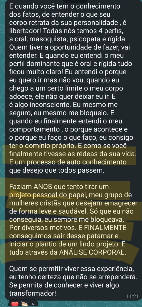 Continuação do depoimento da Milena: as rédeas da própria vida